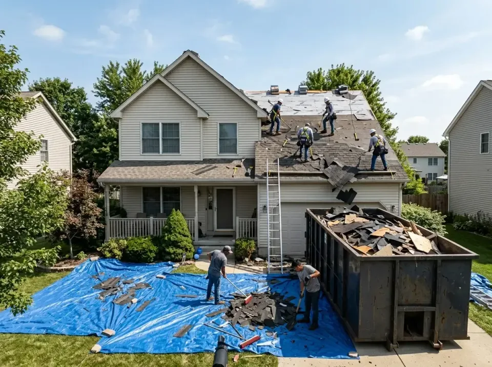 roof-replacement-debris-remova-004 — frequently asked questions, Cheapest Dumpster Rentals in Taylorville, IL